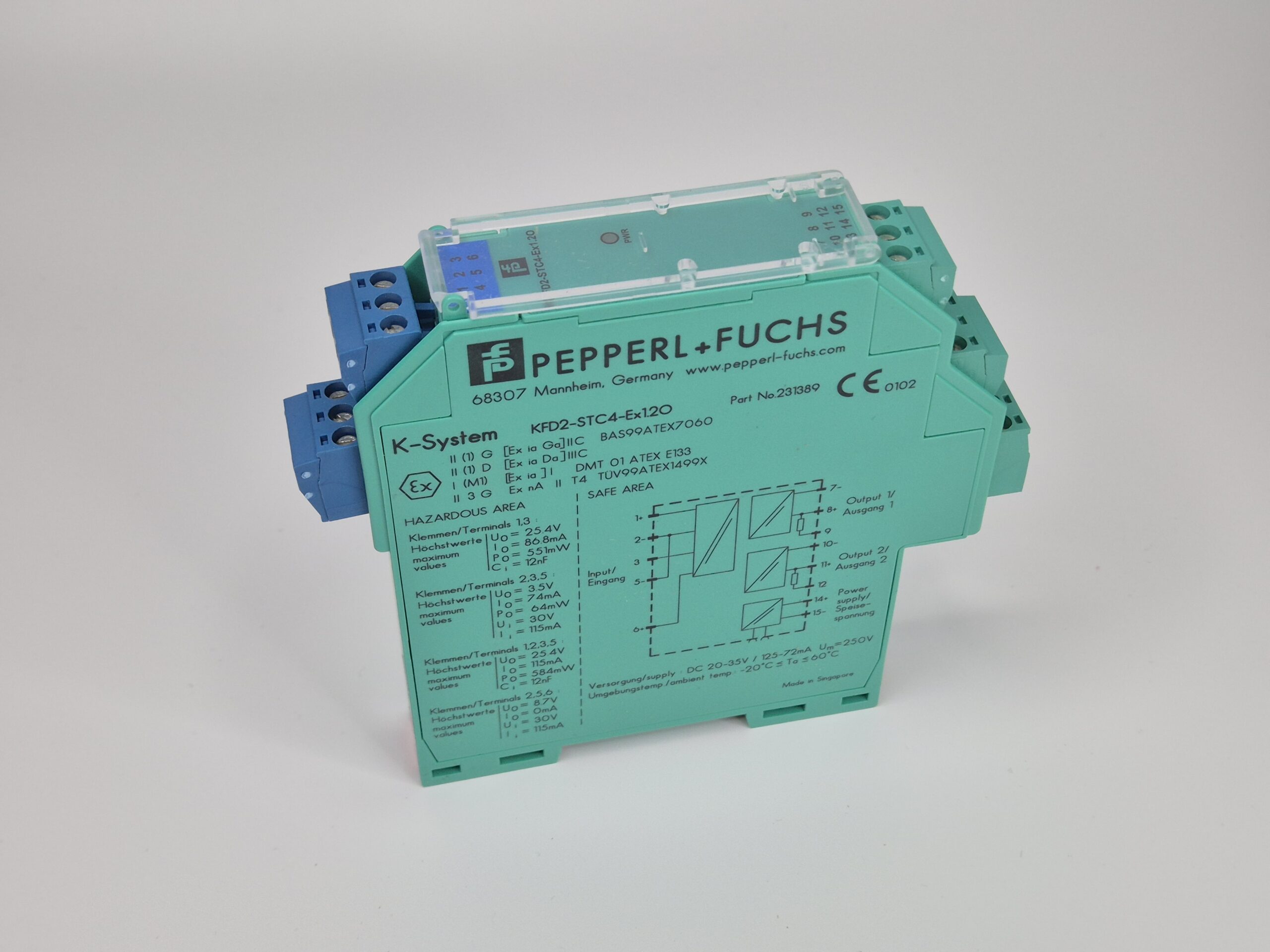 Изолированный барьер питания Pepperl+Fuchs KFD2-STC4-Ex1.2O 231389